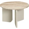 Kwantum Bijzettafels*Bijzettafel Brez Marmer Taupe ø 60x38 Cm