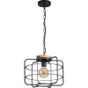 Kwantum Hanglampen*Hanglamp Wood 1-Lichts Zwart
