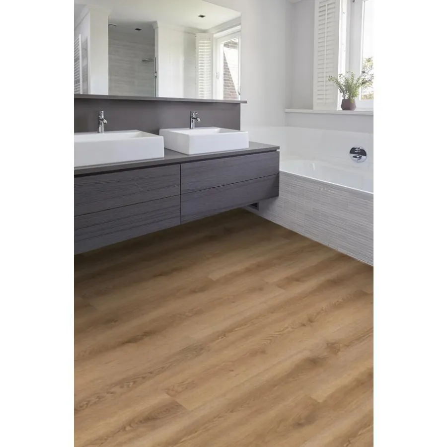 Kwantum Klik Pvc-Vloeren*2in1 Klik PVC Jiggs Eiken Met Geïntegreerde Ondervloer Je berekent hoeveel meters je nodig hebt door lengte en breedte in te vullen