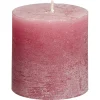 Kwantum Kaarsen & Theelichten|Kaarsen & Theelichten*Kaars Rustiek Roze 7x7 Cm