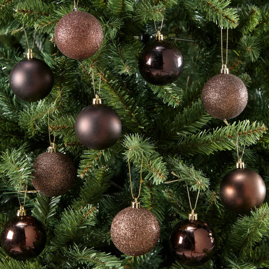 Kwantum Kerstballen & Kerstornamenten*Kerstbal 10 Stuks Bruin