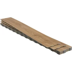 Kwantum Klik Pvc-Vloeren*Klik PVC Denver Naturel Eiken Je berekent hoeveel meters je nodig hebt door lengte en breedte in te vullen