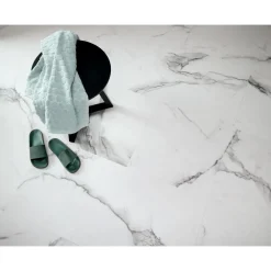 Kwantum Klik Pvc-Vloeren*Klik PVC Marble Wit Tegel XL Plank Je berekent hoeveel meters je nodig hebt door lengte en breedte in te vullen