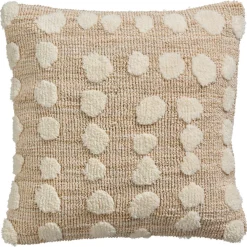 Kwantum Sierkussens*Kussen Chenille Dot Naturel 45x45 Cm