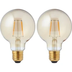 Kwantum Lichtbronnen*Led Lamp Goud 2 Stuks 80 Mm