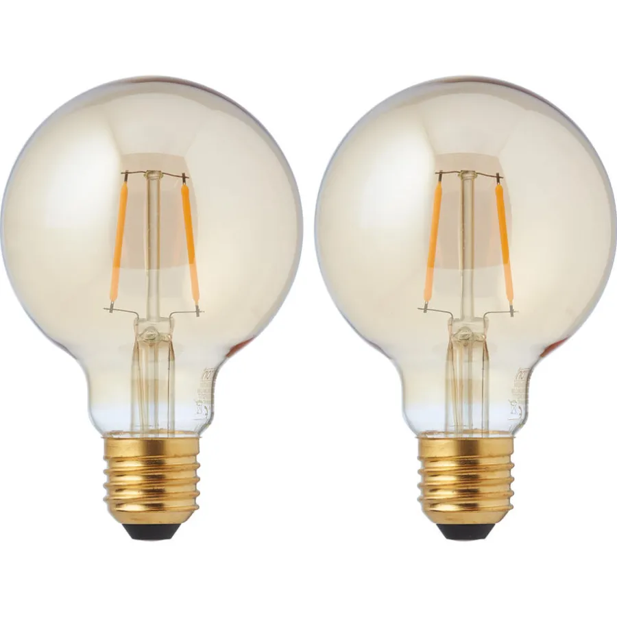 Kwantum Lichtbronnen*Led Lamp Goud 2 Stuks 80 Mm