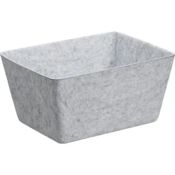 Kwantum Manden|Decoratieve Opbergdozen*Mand Vilt Grijs 30x23x15cm Petrol