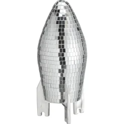Kwantum Kerstdecoratie|Decoratie Beelden*Object Raket Disco Zilver