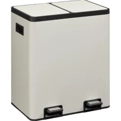 Kwantum Afvalbakken*Pedaalemmer Duo 40 Liter Grijs