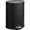 Kwantum Afvalbakken*Pedaalemmer Flatback 50 Liter Zwart