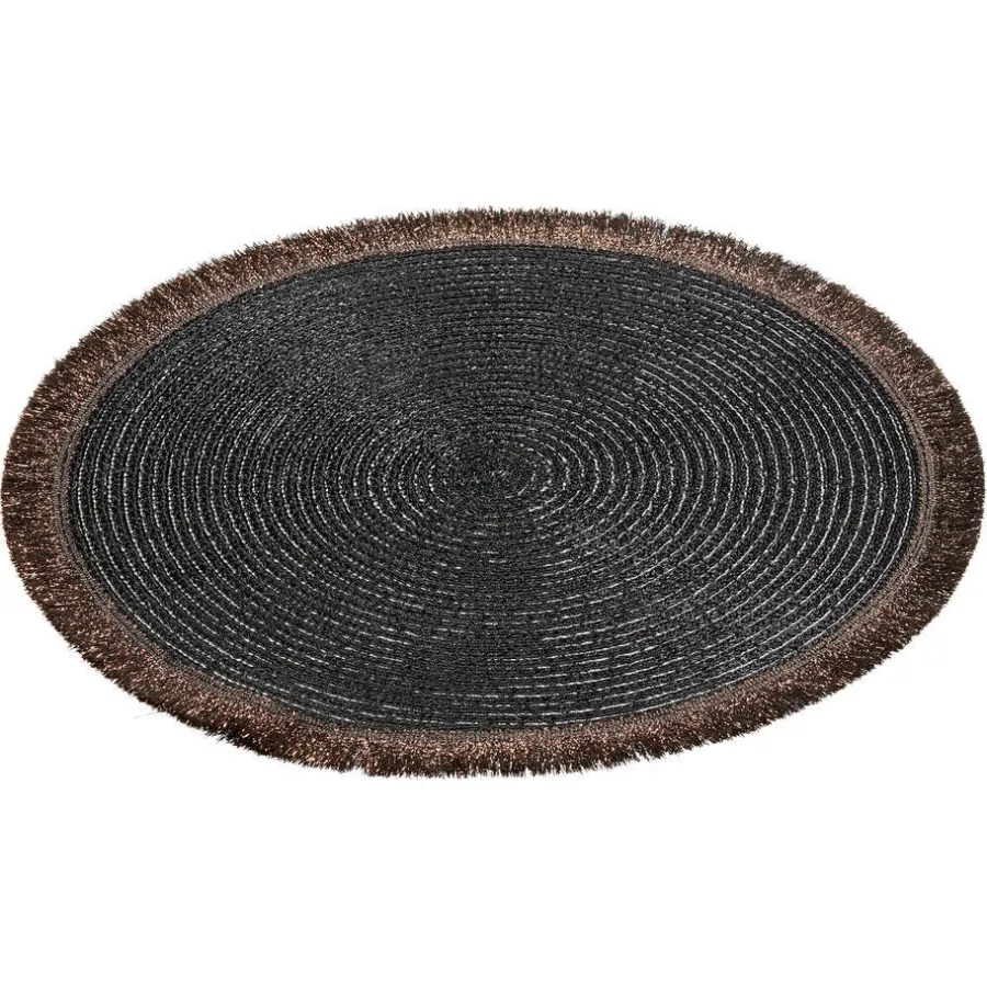 Kwantum Kerstservies|Placemats*Placemat Rond Zwart