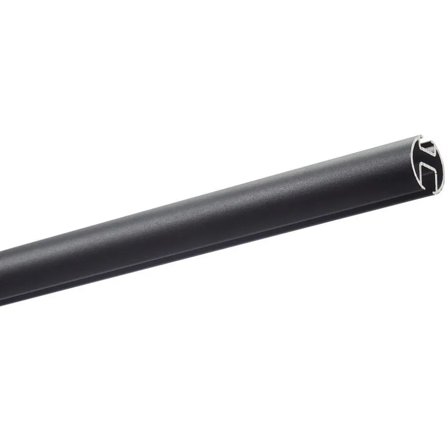 Kwantum Gordijnrails*Railroedeset 200 Cm Zwart Metaal - Ø28mm