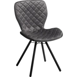 Kwantum Eetkamerstoelen*Stoel Lucca Donker Grijs Dr.Grijs