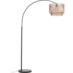 Kwantum Vloerlampen*Vloerlamp Cilen Zwart Bruin