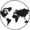 Kwantum Wanddecoratie*Wanddecoratie El Mundo Zwart